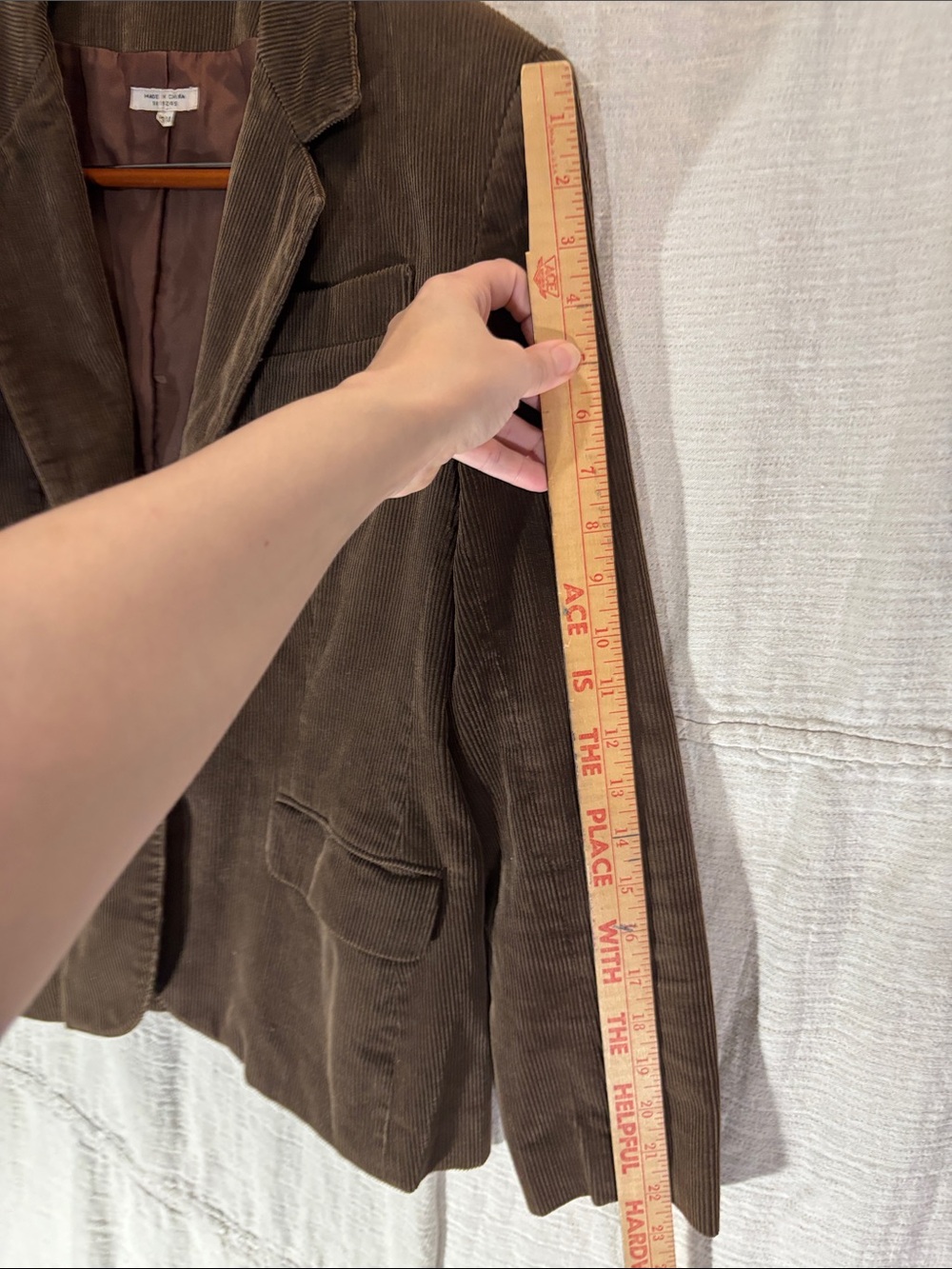 Vintage Brown Corduroy Blazer Jacket Equestrian Dark Academia 100% Cotton EUC - Picture 6 of 9